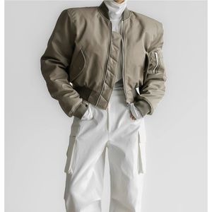 The Frankie Shop NWT MATI CROPPED PADDED BOMBER - OLIVE